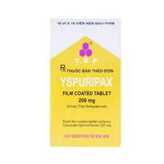 Yspuripax 200mg - Thuốc chống co thắt cơ trơn đường tiết niệu (Hộp 10 vỉ x 10 viên)