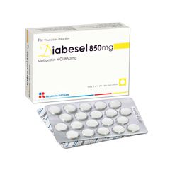 Diabesel 850mg - Kiểm soát đường huyết ở bệnh đái tháo đường týp 2 (Hộp 3 vỉ x 20 viên)