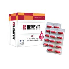 Fe Hemevi - Hỗ trợ bổ sung sắt và acid folic cho cơ thể (Hộp 10 vỉ x 10 viên)