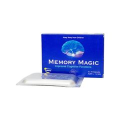 Thực phẩm bảo vệ sức khoẻ Memory Magic Cmps - Hỗ trợ tăng cường tuần hoàn não (Hộp 3 vỉ x 10 viên nang)