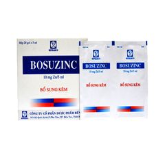 Bosuzinc - Bổ sung nhu cầu hằng ngày và điều trị thiếu kẽm trong một số trường hợp (Hộp 20 gói x 5ml)