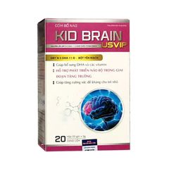 Thực phẩm bảo vệ sức khoẻ CỐM BỔ NÃO KID BRAIN USVIP - Tăng cường phát triễn não bộ cho trẻ (Hộp 20 gói dạng cốm)