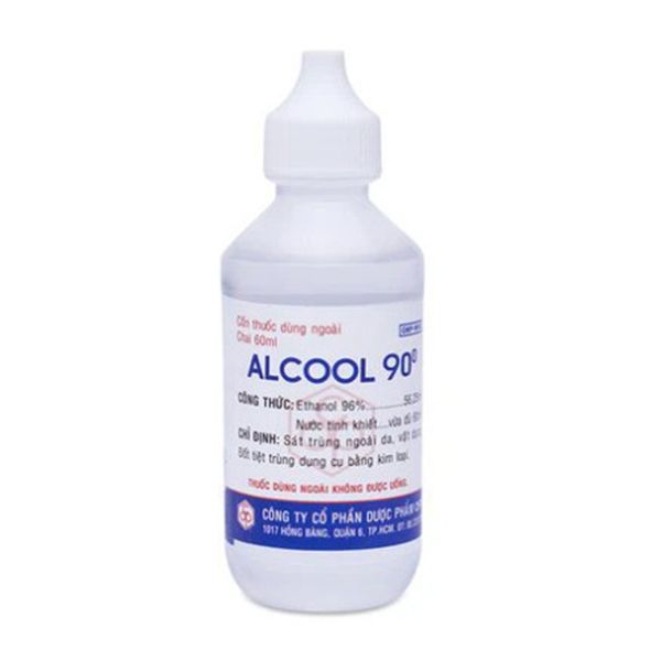 Alcool 90° Sát trùng ngoài da, vật dụng (Chai 60ml) Nhà Thuốc Helios