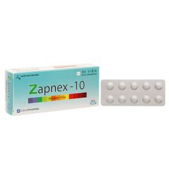 Zapnex-10 - Điều trị tâm thần phân liệt (Hộp 3 vỉ x 10 viên)