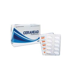 Cerahead 800mg - Điều trị triệu chứng chóng mặt, sa sút trí tuệ do nhồi máu não, đột qụy thiếu máu cục bộ cấp (Hộp 6 vỉ x 10 viên)