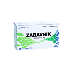 Zabavnik 10mg - Điều trị co thắt trong: Xơ cứng rải rác, tổn thương tủy sống khác, đột quỵ (Hộp 10 vỉ x 10 viên)