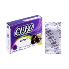 Cufo vị nho - Hỗ trợ điều trị viêm họng, đau họng (Hộp 2 vỉ x 12 viên ngậm)