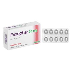 Fexophar 60mg - Điều trị các triệu chứng viêm mũi dị ứng, nổi mày đay (Hộp 5 vỉ x 10 viên)