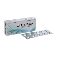 Zlatko-50mg - Điều trị đái tháo đường tuýp 2 không phụ thuộc insulin (Hộp 3 vỉ x 10 viên)