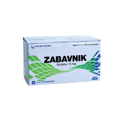 Zabavnik 10mg - Điều trị co thắt trong: Xơ cứng rải rác, tổn thương tủy sống khác, đột quỵ (Hộp 10 vỉ x 10 viên)