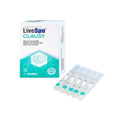 LiveSpo Clausy - Dung dịch bào tử lợi khuẩn kháng đa kháng sinh (Hộp 25 ống x 5ml)