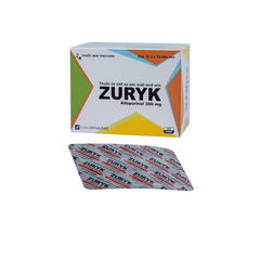 Zuryk 300mg - Điều trị gout, ức chế tăng acid uric (Hộp 10 vỉ x 10 viên)