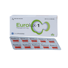 Eurolux-1mg - Điều trị đái tháo đường tuýp 2 không phụ thuộc insulin (Hộp 6 vỉ x 10 viên)