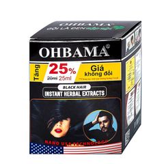 Dầu gội đen tóc thảo mộc OHBAMA - Làm đen tóc tự nhiên (Hộp 10 gói x 25ml)