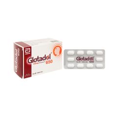 Glotadol 650 - Hạ sốt, giảm đau từ nhẹ đến vừa (Hộp 10 vỉ x 10 viên)