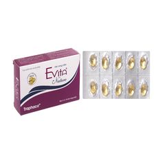 Thực phẩm bảo vệ sức khỏe Evita Nature - Hỗ trợ chống oxy hóa, giúp làm đẹp da (Hộp 3 vỉ x 10 viên)