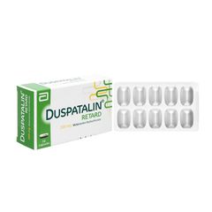 Duspatalin retard 200mg - Điều trị triệu chứng đau và khó chịu liên quan đến các rối loạn chức năng của đường tiêu hóa và đường mật (Hộp 3 vỉ x 10 viên)