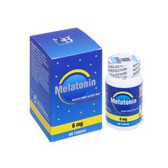 Thực phẩm bảo vệ sức khỏe NU-HEALTH Melatonin 6mg - Hỗ trợ tạo giấc ngủ sâu (Hộp 1 chai 60 viên)
