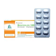 Bostolox 100 - Điều trị nhiễm khuẩn do một số vi khuẩn nhạy cảm (Hộp 2 vỉ x 10 viên)