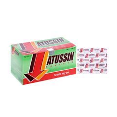 Atussin - Giảm các triệu trứng ho khan (Hộp 25 vỉ x 4 viên)