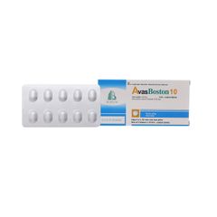 Avasboston 10 - Điều trị rối loạn mỡ máu (Hộp 5 vỉ x 10 viên)