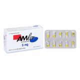 Amlor 5mg (Viên nang) - Điều trị tăng huyết áp, bệnh mạch vành, bệnh thiếu máu cơ tim do đau thắt ngực (Hộp 3 vỉ x 10 viên)