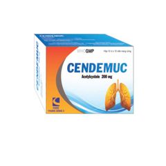 Cendemuc 200 mg - Thuốc tiêu nhầy chỉ định trong viêm phế quản cấp và mạn tính (Hộp 10 vỉ x 10 viên)