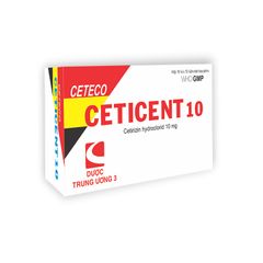 Cetecoceticent 10 - Điều trị viêm mũi dị ứng, mề đay (Hộp 10 vỉ x 10 viên)