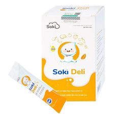 Bột hòa tan Soki Deli - Cải thiện tình trạng biếng ăn, tăng cường tiêu hóa và hấp thu (Hộp 18 gói x 4g)
