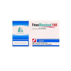 Fexoboston 180 - Điều trị triệu chứng trong viêm mũi dị ứng theo mùa, mề đay (Hộp 3 vỉ x 10 viên)