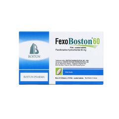 Fexoboston 60 - Điều trị triệu chứng trong viêm mũi dị ứng theo mùa, mề đay (Hộp 3 vỉ x 10 viên)
