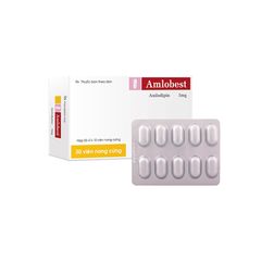 Amlobest V/10, H/30 - Điều trị tăng huyết áp và đau thắt ngực (Hộp 3 vỉ x 10 viên)