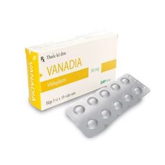 Vanadia 50mg - Điều trị đái tháo đường type 2 ở người lớn (Hộp 3 vỉ x 10 viên)