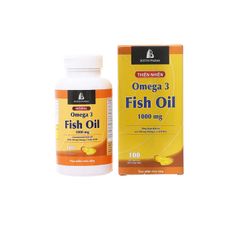Omega 3 Fish Oil 1000mg - Bổ sung EPA, DHA cho cơ thể, chống lão hóa, tốt cho mắt, não ,da, giảm hình thành cục xơ vữa, giảm cholesterol xấu (LDL), hỗ trợ ngăn ngừa các bệnh tim mạch (Hộp 1 chai 100 viên)