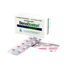 Benoboston - Điều trị triệu chứng viêm mũi dị ứng, mày đay cấp tính (Hộp 10 vỉ x 10 viên)