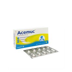 Acemuc 200mg - Điều trị các rối loạn về tiết dịch đường hô hấp (Hộp 3 vỉ x 10 viên)