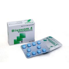 Bixovom 4mg - Điều trị viêm phế quản (Hộp 10 vỉ x 10 viên)