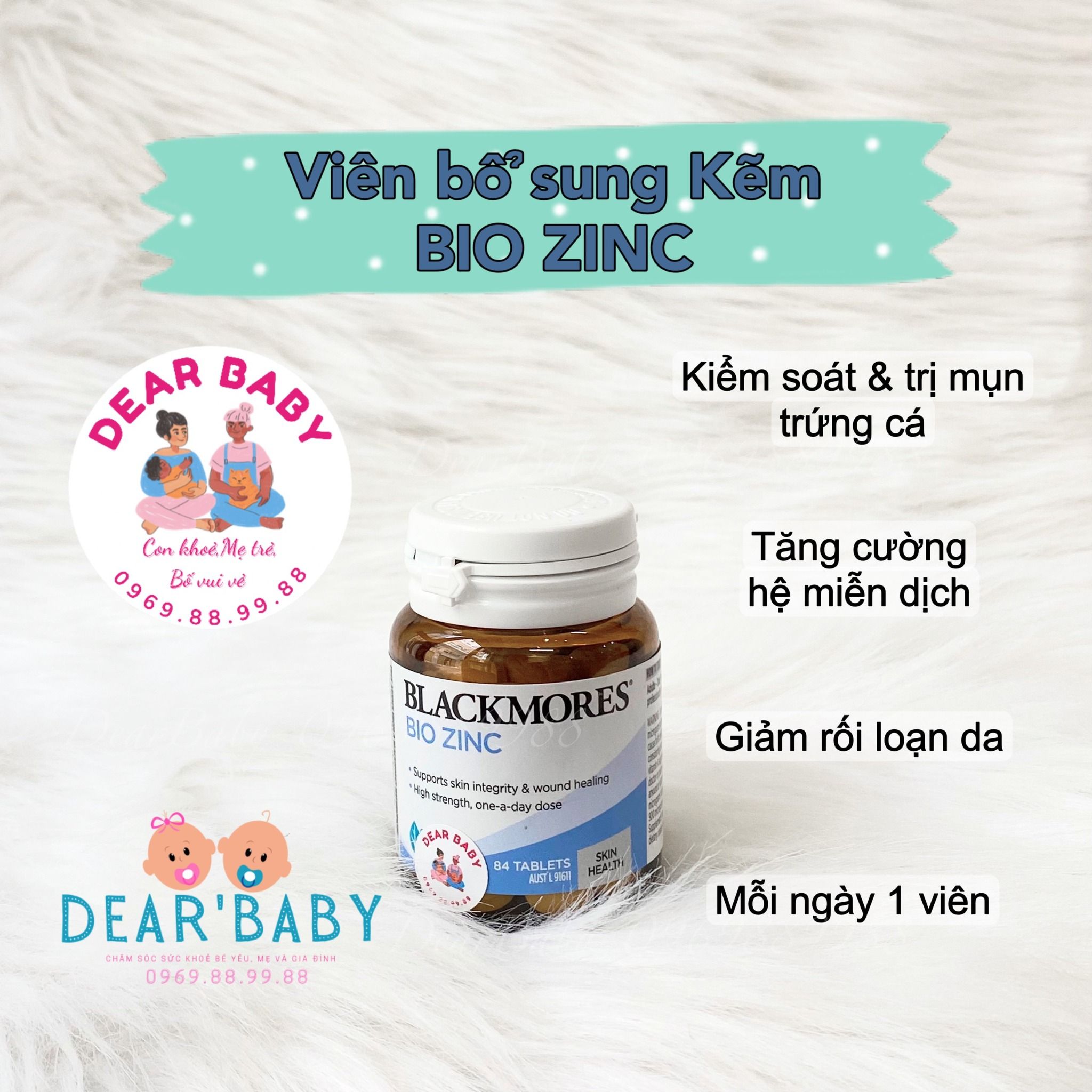 Viên Uống Bổ Sung Kẽm Blackmores Bio Zinc Của Úc DEAR BABY