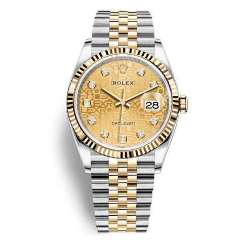  Đồng Hồ Rolex Datejust 36mm 116233 Mặt Số Vi Tính Vàng - Cọc Số Kim Cương 