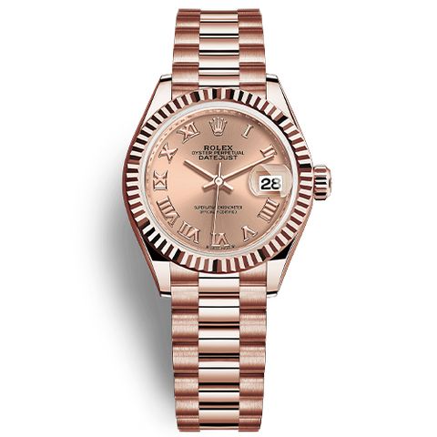  ROLEX LADY DATEJUST 279175 ROSE GOLD DIAL ROSE 28MM - CỌC SỐ ROMAN 