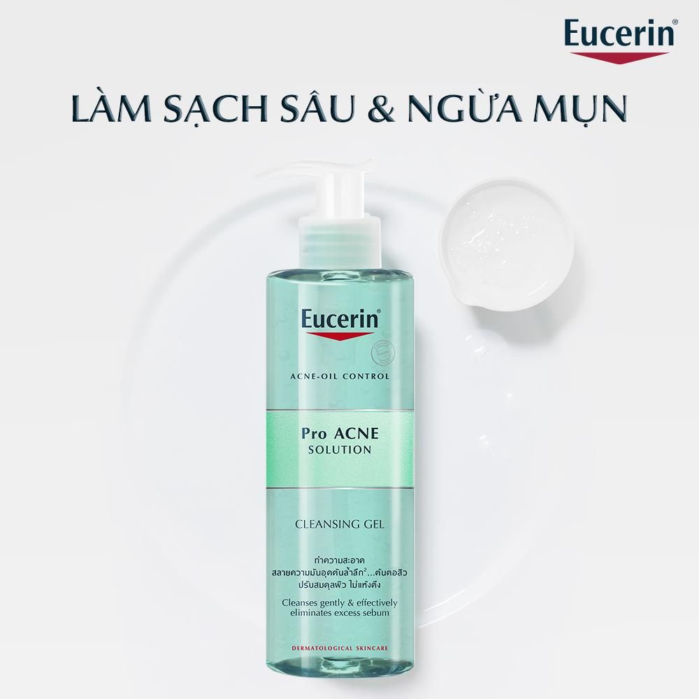  Gel Rửa Mặt Cho Da Dầu Mụn Eucerin ProAcne Solution Cleansing 