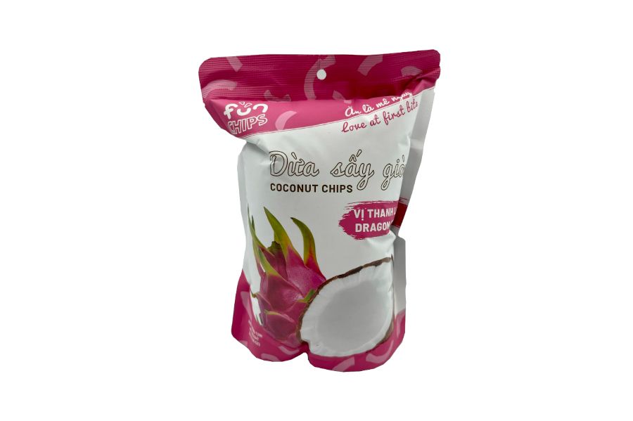 CHIP DỪA SẤY GIÒN VỊ THANH LONG ĐỎ (30G)