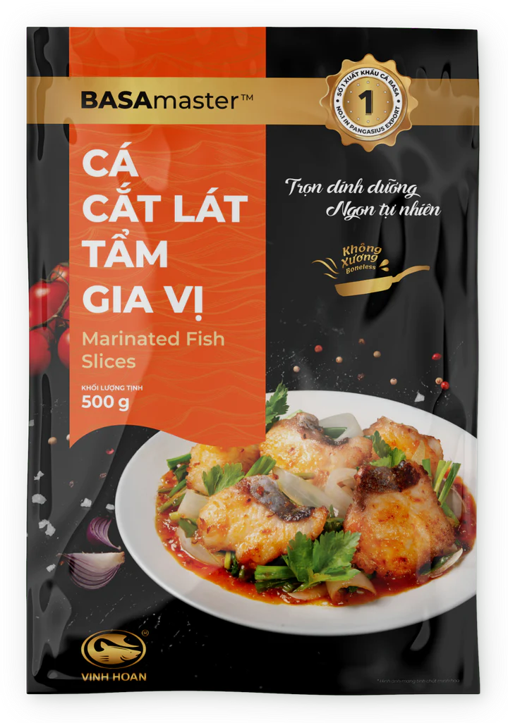 CÁ BASA CẮT LÁT TẨM GIA VỊ (500G)