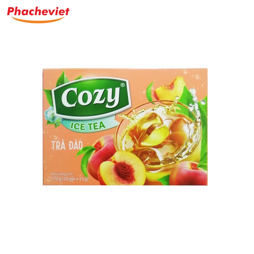 Cozy Ice Tea Đào -dạng hòa tan hộp 240gr 16 gói