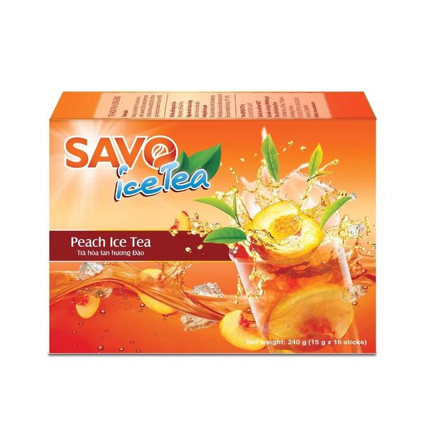 Savo Trà ICE Đào hòa tan hộp 240gr