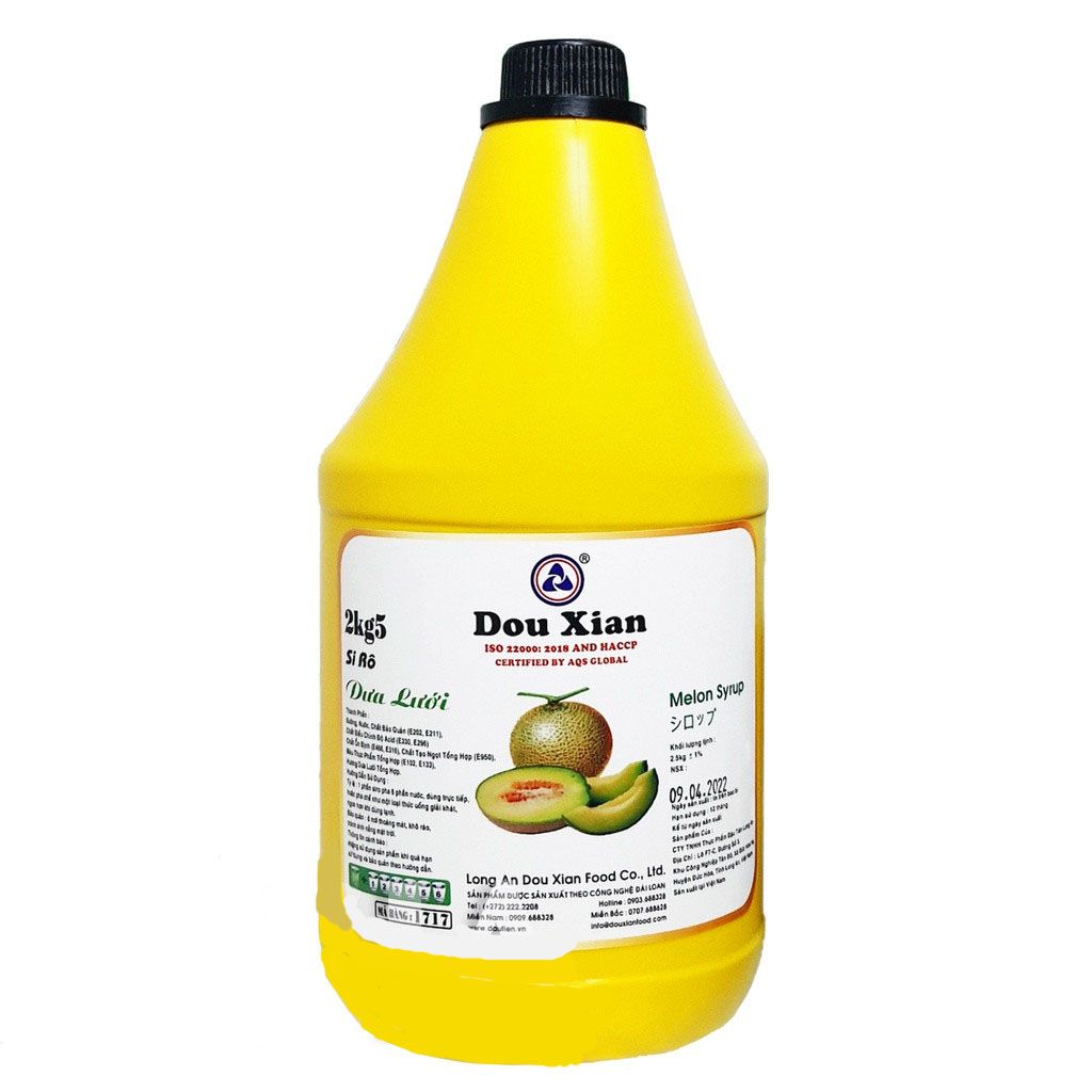 Syrup Douxian 2.5kg nhiều hương vị