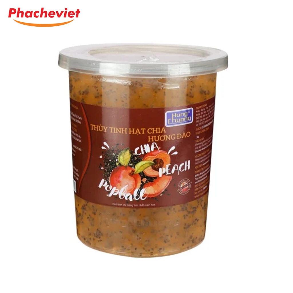 Thủy tinh 1kg Đào - Hạt chia HC