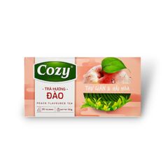 Trà Cozy Đào dạng túi lọc-hộp 50g (25 gói x 2g)