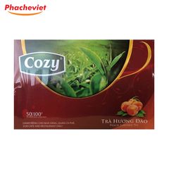 Trà Cozy đào túi lọc - hộp 100g gồm 50 gói