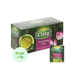 Trà túi lọc cozy hương sen-hộp 50g (25 gói x 2g)